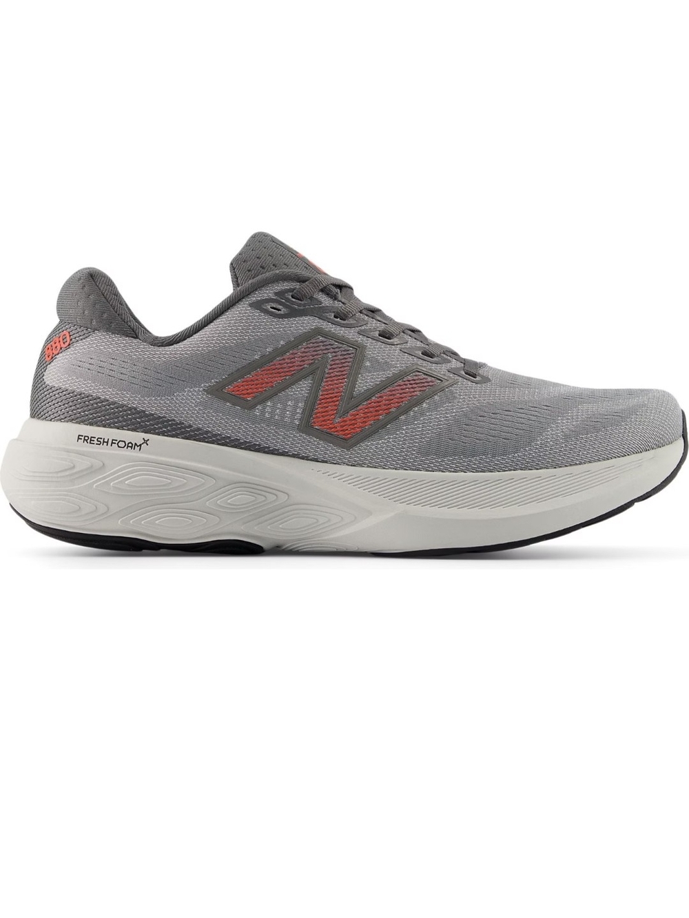 New Balance Light Gray Running Sneaker with Coral 'N'  Mens 9, Womens 10.5